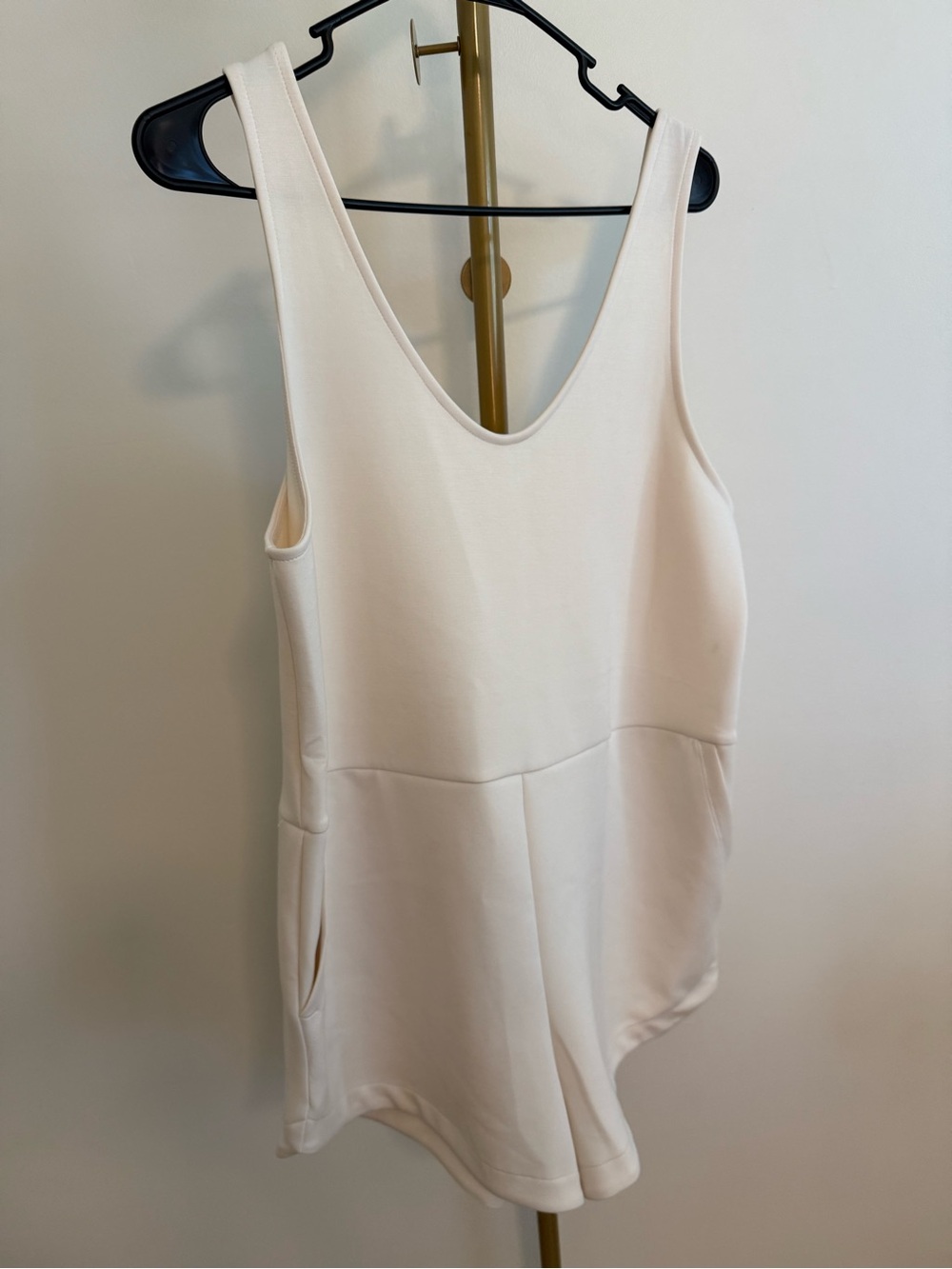 a new day Cream Scoop Neck Tank Romper